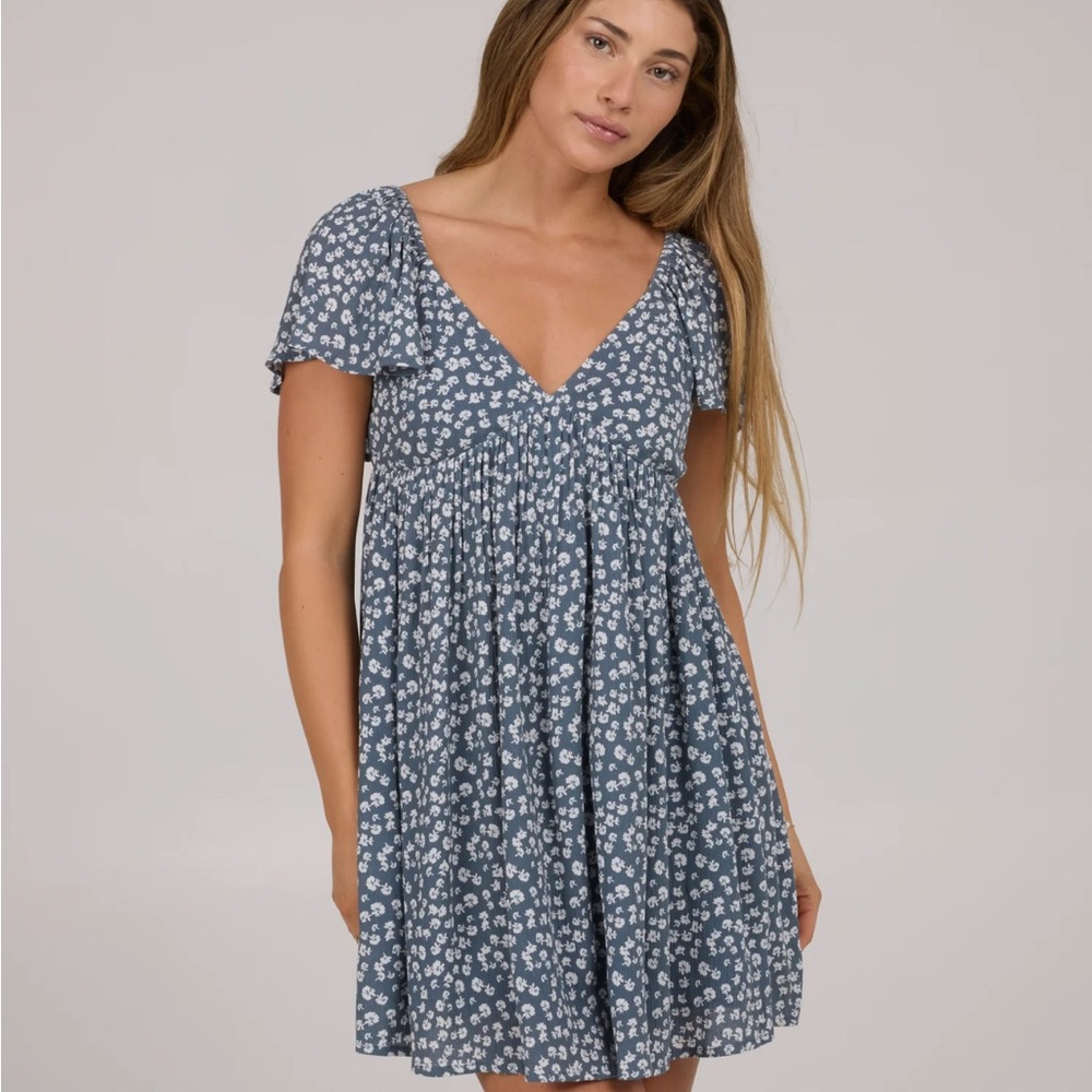 Salty Crew Blue Floral Mini Dress